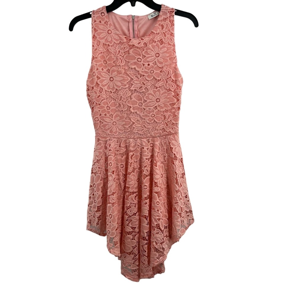Blue S Pink Lace‎ Sleeveless Cutout Back Dress Size Medium